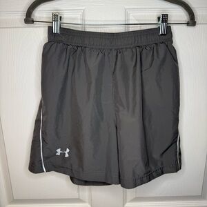 Under Armour Heat Gear Men's Gray Fitted Athletic Shorts Size Small EUC